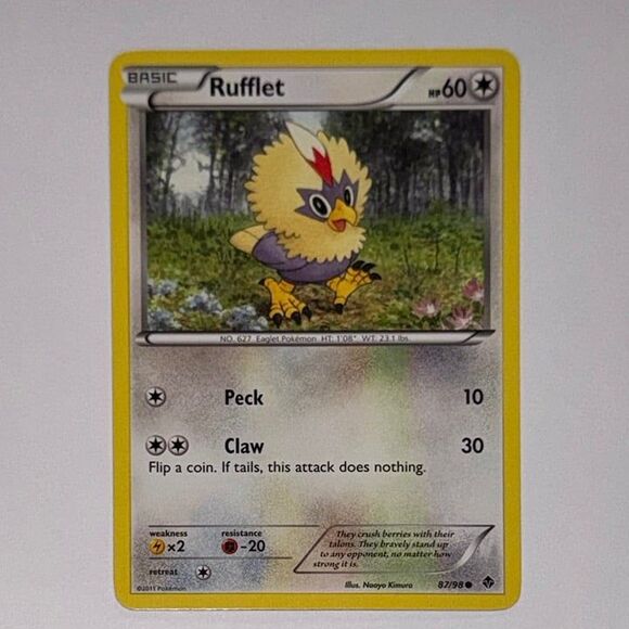 POKEMON CARD: Rufflet #87/98 (Pokemon Emerging Powers) - Picture 1 of 2